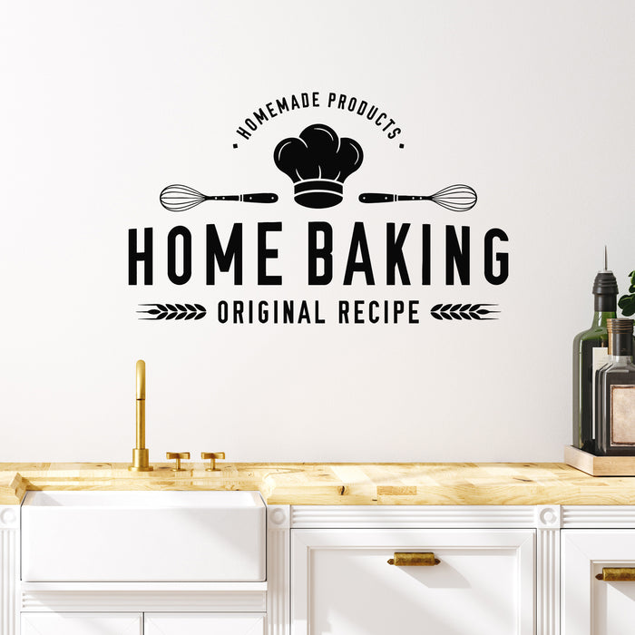 Vinyl Wall Decal Phrase Homemade Baking Cooking Bakery Decor Stickers Mural (g9599)