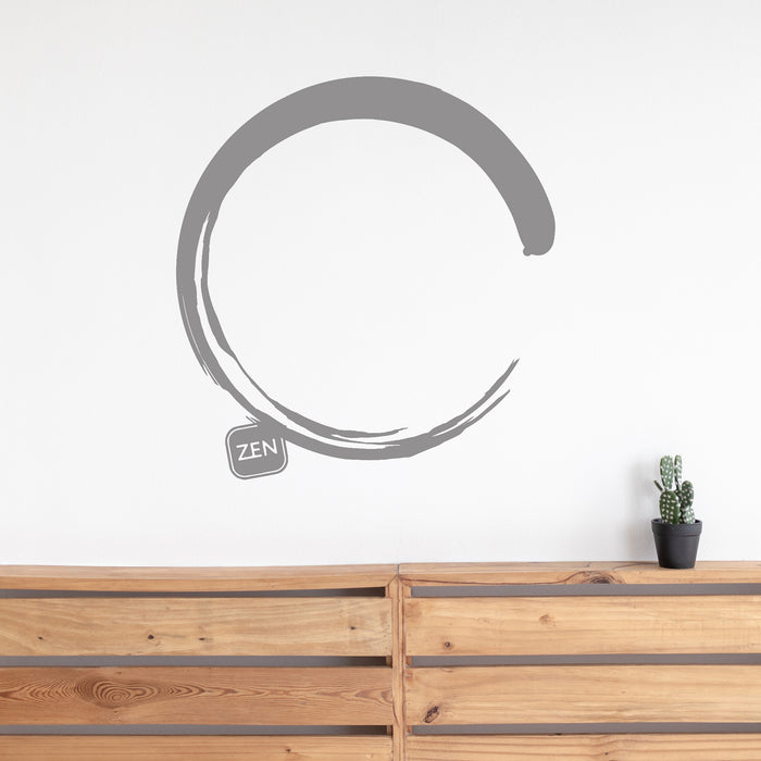 Vinyl Wall Decal Enso Circle Zen Japanese Calligraphy Art Stickers Mural Unique Gift (475ig)