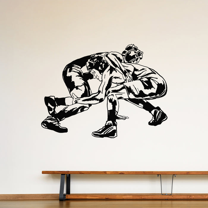 Vinyl Wall Decal Wrestling Fighters Fight Club Sport Motivation Stickers Mural (g9521)