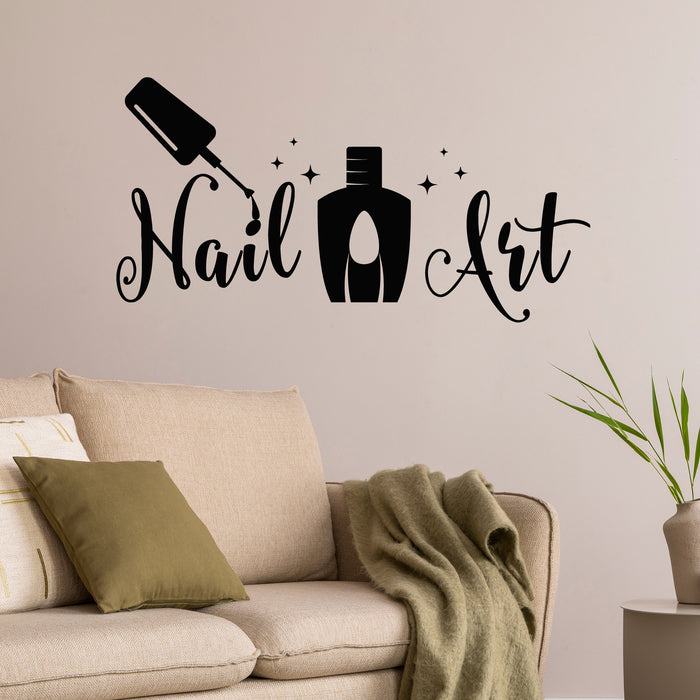 Vinyl Wall Decal Nail Polish Logo Design Beauty Salon Creative Idea Stickers Mural (g8782)
