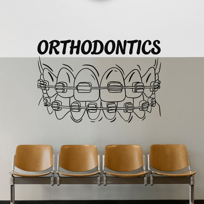 Vinyl Wall Decal Dental Dentistry Healthcare Orthodontics Braces Stickers Mural (g8923)