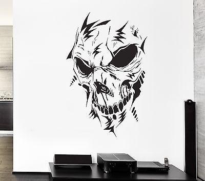 Wall Decal Monster Horror Skull Fear Darkness Skeleton Vinyl Stickers Unique Gift (ed070)