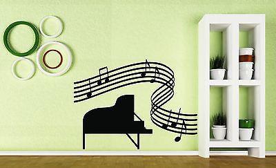 Wall Sticker Vinyl Decal Music Room Piano Full Fcore Sheet Unique Gift (n166)