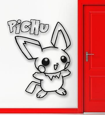 Wall Stickers Vinyl Decal Pokemon Anime Manga Cartoon Kids Baby Room (ig1099)