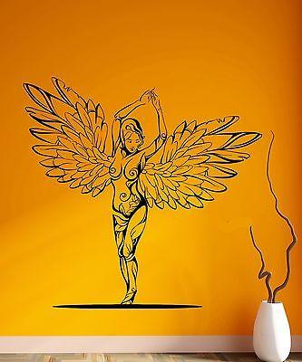 Wall Decal Sexy Girl Nude Angel Wings Beauty Pattern Vinyl Stickers Unique Gift (ed109)