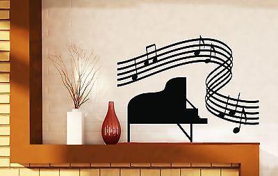 Wall Sticker Vinyl Decal Music Room Piano Full Fcore Sheet Unique Gift (n166)
