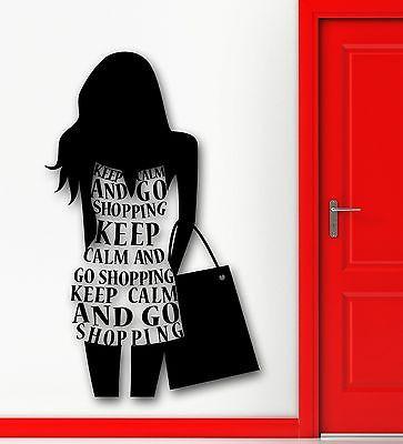Wall Sticker Vinyl Decal Silhouette Sexy Girl Shopping Fashion Style Unique Gift (ig2253)