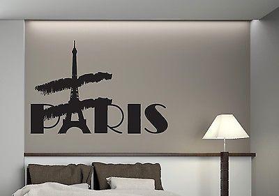Wall Sticker Vinyl Decal Paris Eiffel Tower Architectural Attraction Unique Gift (n156)