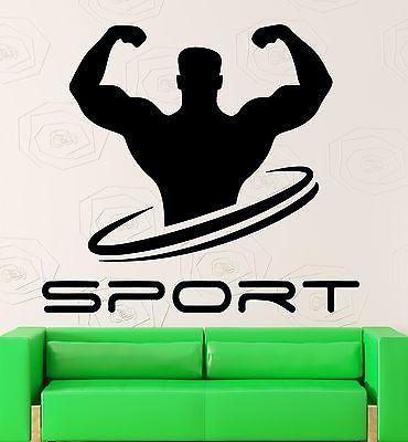 Wall Decal Sport Bodybuilding Gym Muscled Fitness Vinyl Stickers Mural Unique Gift (ig2580)