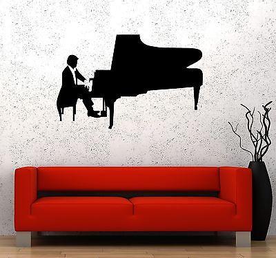 Vinyl Decal Classical Music Pianist Piano Wall Stickers Mural Unique Gift (ig1317)