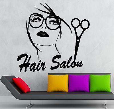 Wall Sticker Vinyl Decal Hair Salon Stylist Beauty Sexy Girl Haircut Unique Gift (ig2152)