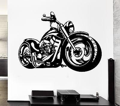 Wall Decal Decor Bike Biker Speed Motorcycle Anarchy Rock Unique Gift (z2646)