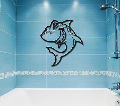 Wall Stickers Vinyl Decal Positive Shark Predator Ocean Sea Bathroom (ig794)