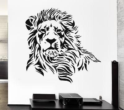 Lion Wall Stickers Beautiful Predator Animal Tribal Zoo Vinyl Decal Unique Gift (ig873)