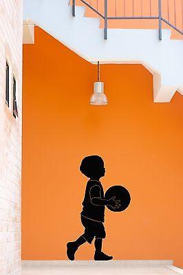 Wall Stickers Vinyl Decal Little Boy With Basketball Ball For Nursery Unique Gift (z1778)