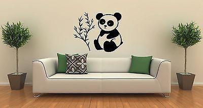 Wall Sticker Vinyl Decal Cute Panda Animal Bamboo Room Decor Unique Gift (ig1189)