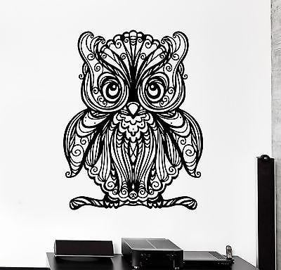 Wall Decal Owl Baby Bird Ornament Tribal Mural Vinyl Decal Unique Gift (z3183)
