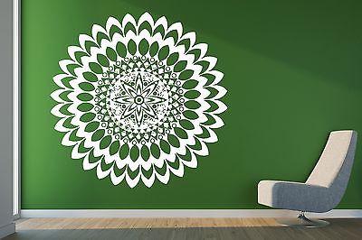Wall Vinyl Sticker Mandala Circle Meditation Floral Ornament Decor Unique Gift (n228)