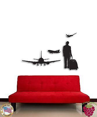 Wall Sticke Travel Airplanes Tourist Coolest Decor For Living Room  Unique Gift z1528