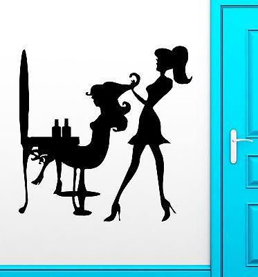 Wall Sticker Vinyl Decal Sexy Girl Beauty Salon Hair Stylist Haircutter Unique Gift (ig1878)