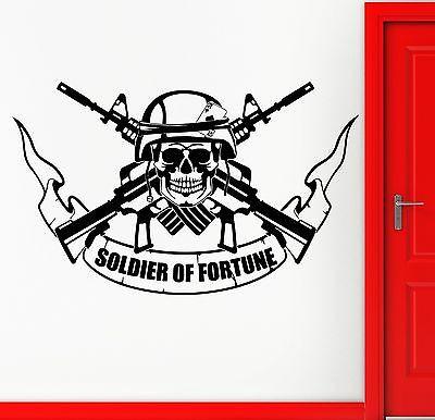 Wall Stickers Vinyl Decal Soldier of Fortune War Military Mercenary War Unique Gift (ig1810)