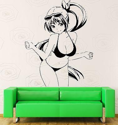 Wall Stickers Vinyl Decal Hot Sexy Teen Anime Girl With Big Boobs Unique Gift (z2209)