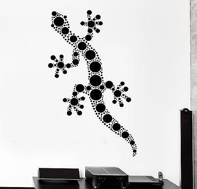Wall Decal Animal Lizard Gecko Ornament Cool Mural Vinyl Decal Unique Gift (z3152)