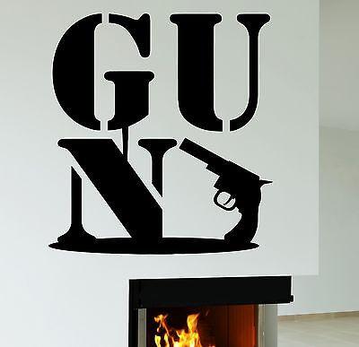 Wall Decal Gun Mafia Army Military Weapon Vinyl Stickers Art Mural Unique Gift (ig2542)