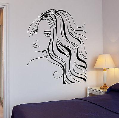 Wall Stickers Sexy Woman Beauty Salon Hair Barber Art Mural Vinyl Decal Unique Gift (ig1917)