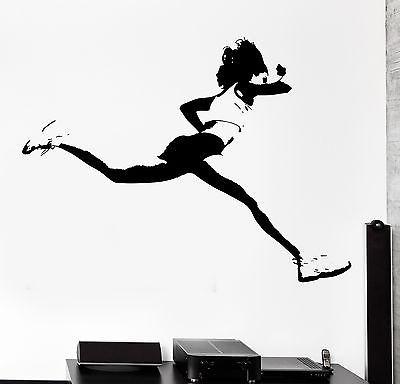 Wall Sticker Running Runner Jog Jogging Girl Woman Female Vinyl Decal Unique Gift (z3030)