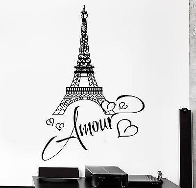 Wall Decal Paris Eiffel Tower France Romantic Sticker For Living Room Unique Gift (z2845)