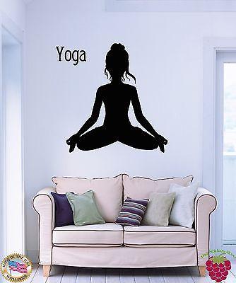 Wall Stickers Vinyl Decal Yoga Sport Fitness Woman Decor For Living Room (z1702)