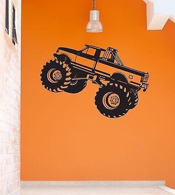 Wall Stickers Vinyl Decal Monster Truck Car Coolest Garage Unique Gift (ig919)