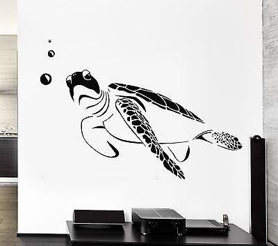 Vinyl Decal Wall Turtle Marine Ocean Bathroom Decor Art Mural Unique Gift (ig2567)
