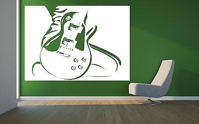Wall Vinyl Sticker Decal Rock Star Acoustic Guitar Rock n Roll Music Note Unique Gift (z647)