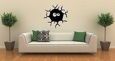 Wall Stickers Vinyl Decal Crack in Wall Eyes Joke Unique Gift ig1365