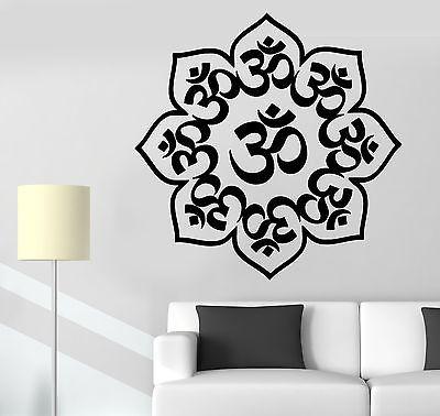 Wall Sticker Lotus Mandala Om Chakra Zen Meditation Vinyl Decal Unique Gift (z2928)
