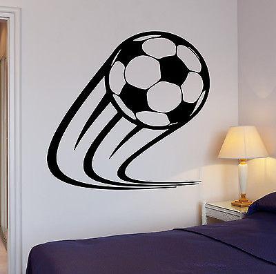Wall Decal Soccer Kick Football Ball Sport Decor For Living Room Unique Gift (z2719)