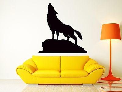 Wall Sticker Wolf Animal Predator Forest Decal For Living Room Decor Unique Gift (z2560)
