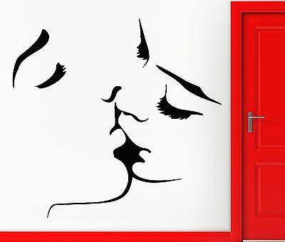 Vinyl Decal Wall Sticker Kiss Love Romantic Girl Woman Man For Bedroom Living Room Unique Gift (z1601)