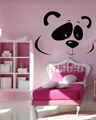 Wall Stickers Vinyl Decal Panda Funny Cheerful Shy Animal For Kids Unique Gift ig108