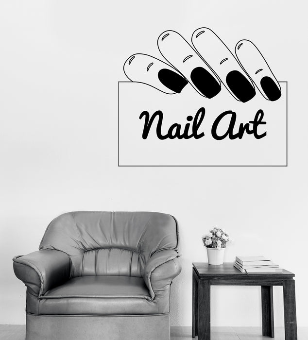 Wall Vinyl Decal Nail Art Gothic Manicure Beauty Center Salon Stickers Unique Gift (n1654)