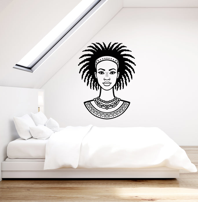 Vinyl Wall Decal African Woman Girl Ethnic Style Art Interior Room Stickers Mural (ig5951)