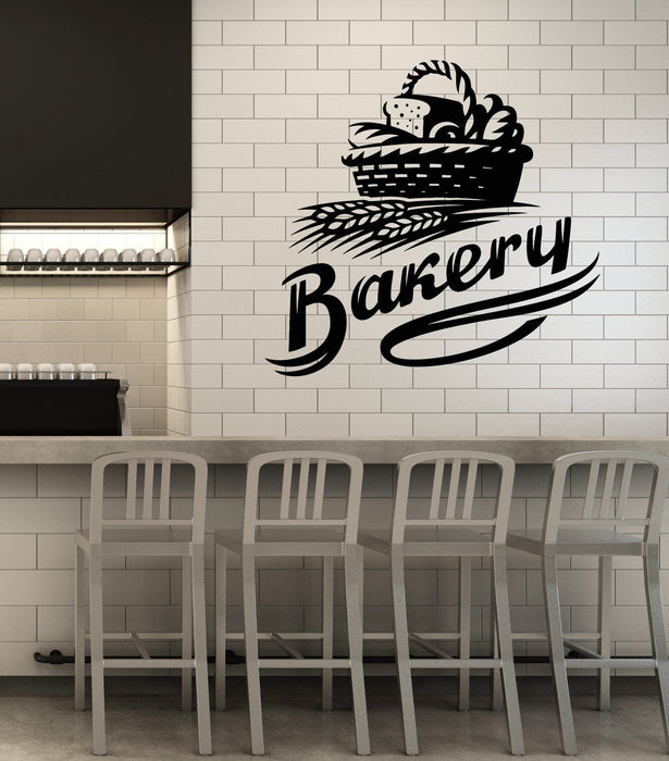 Vinyl Wall Decal Bakery Shop Bread Basket Baking Products Stickers Mural Unique Gift (ig5206)