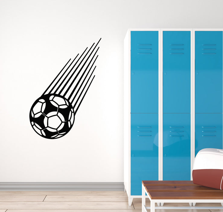 Vinyl Wall Decal Soccer Game Sport Flying Ball Teen Room Stickers Mural (g2279)