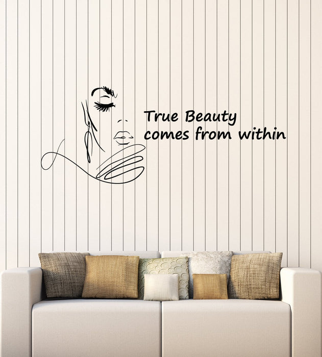 Vinyl Wall Decal Beauty Salon Quote Woman Saying Words Hair Spa Stickers Mural (ig5543)