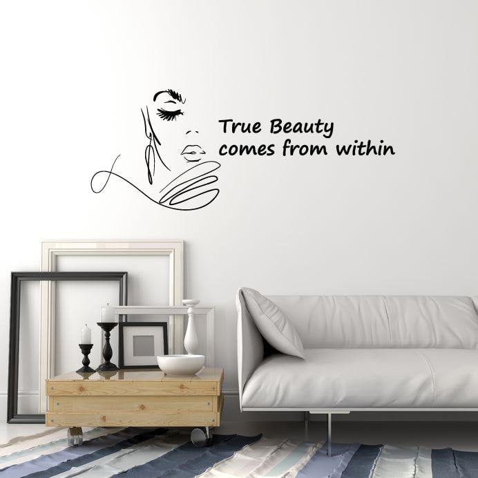 Vinyl Wall Decal Beauty Salon Quote Woman Saying Words Hair Spa Stickers Mural (ig5543)