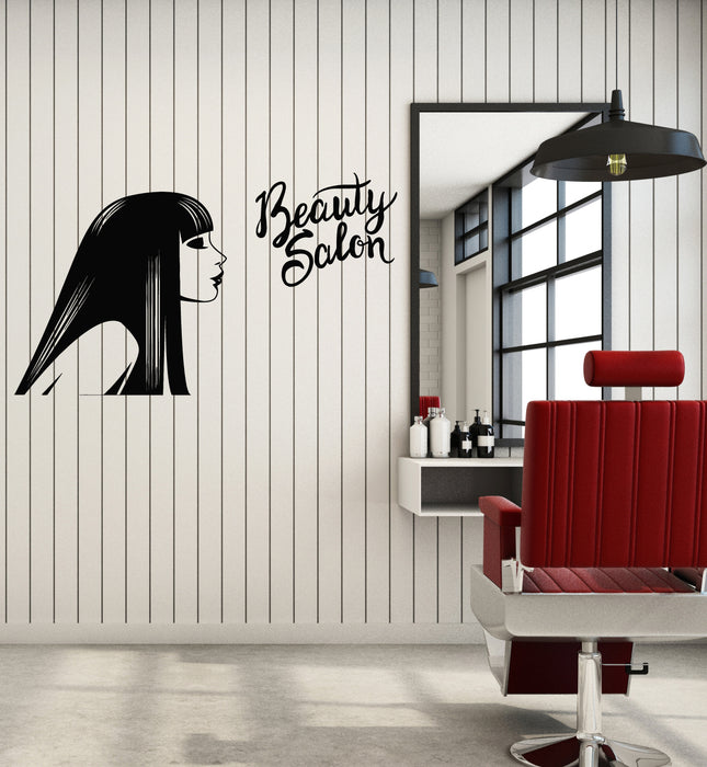 Vinyl Wall Decal Beauty Woman Silhouette Beauty Spa Salon Stickers Mural (g7795)
