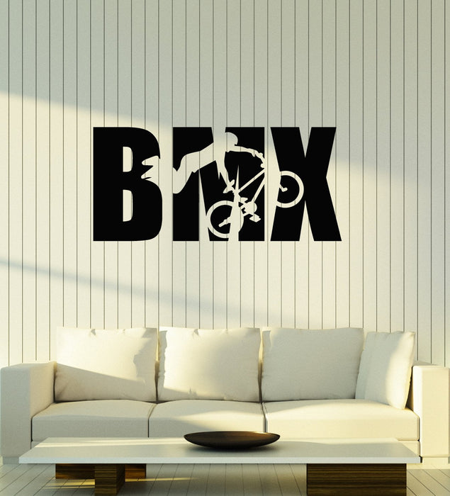 Vinyl Wall Decal BMX Bike Biker Teenage Teen Boy Room Decoration Art Stickers Mural (ig5564)