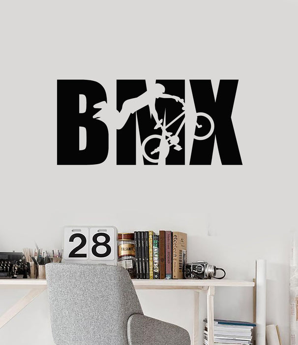 Vinyl Wall Decal BMX Bike Biker Teenage Teen Boy Room Decoration Art Stickers Mural (ig5564)